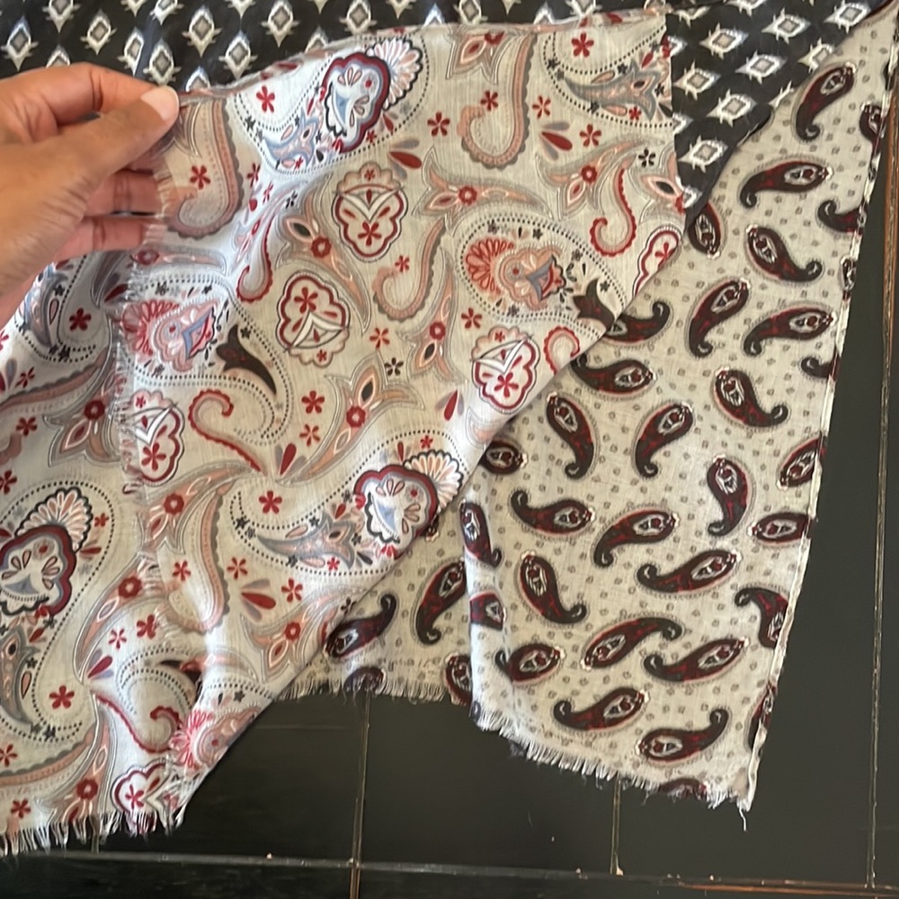 Paisley Multi-print Rectangle Scarf - Picture 7 of 9